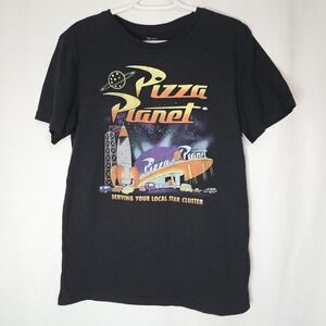Toy Story Pizza Planet Tee M Black Space‎ Graphic Retro Y2K Movie Nostalgia